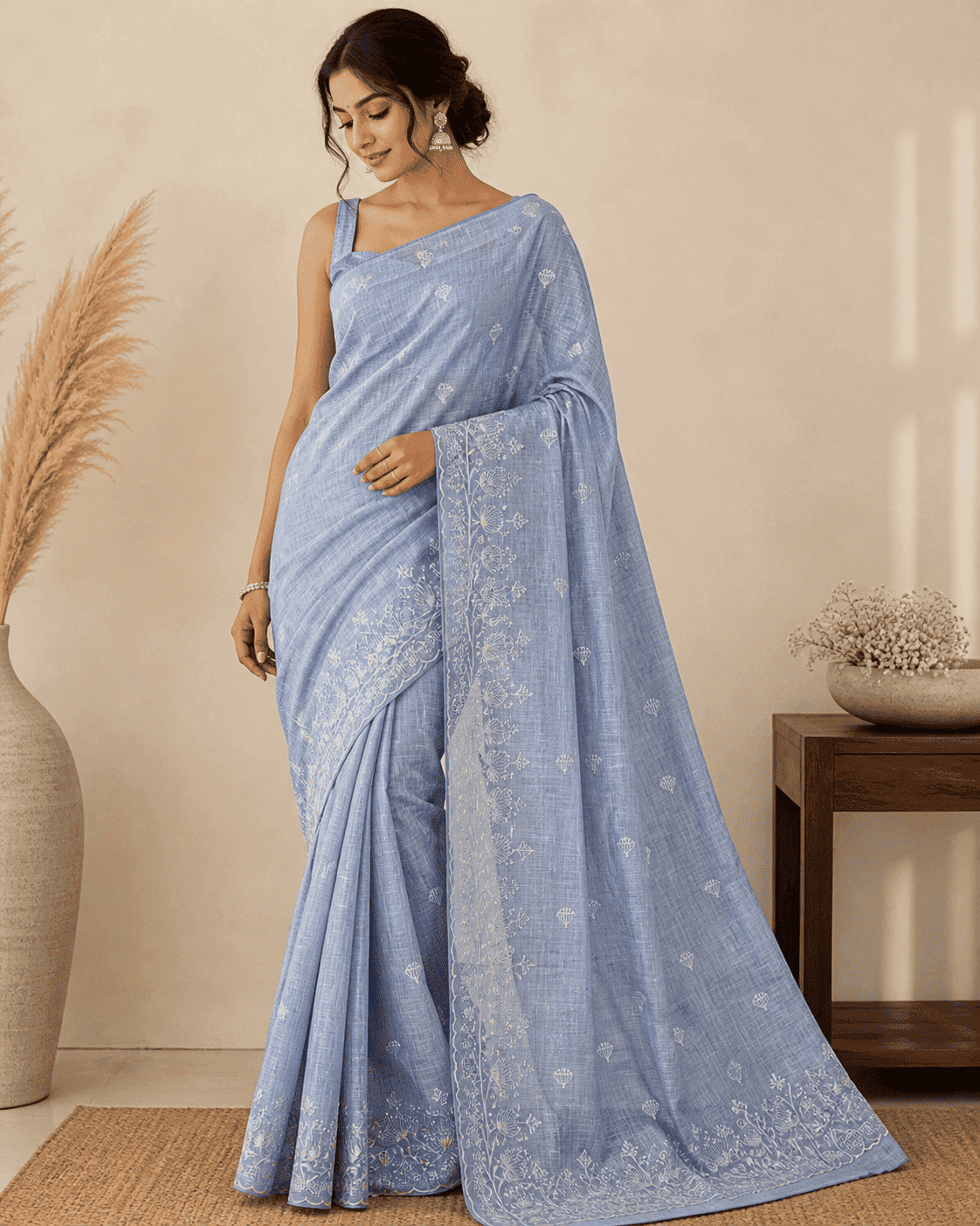 Customer in saree