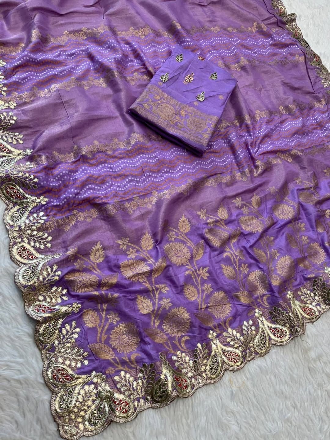 Tissue Russian Silk Saree image 4