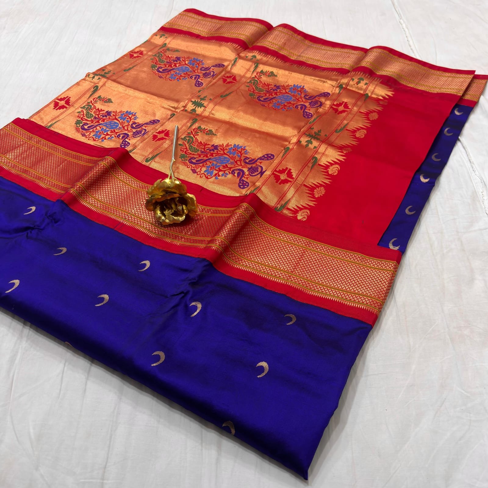 Chandrakor Paithani Pure Silk image 8