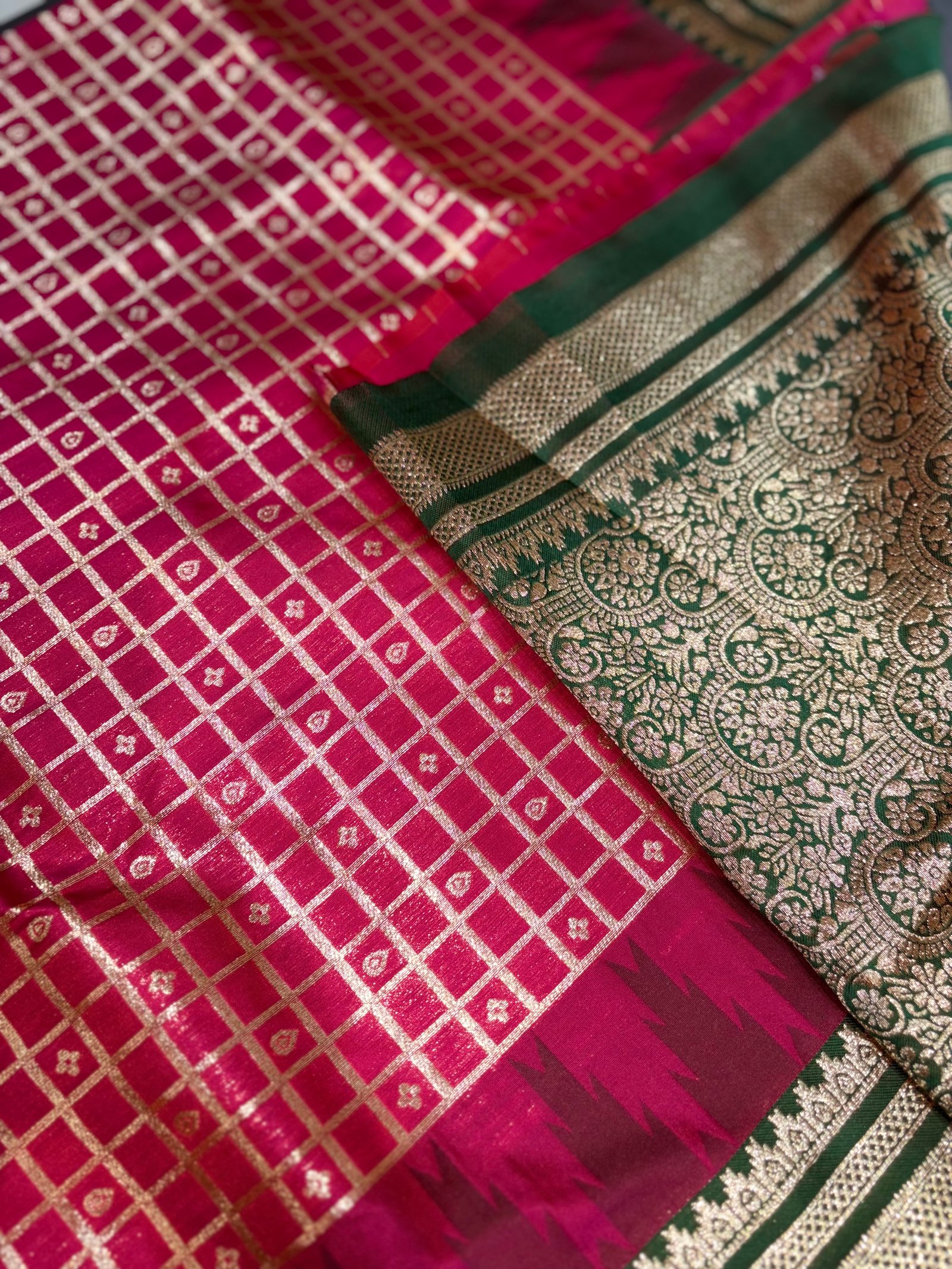 Bridal Semi Gadwal Sarees image 8