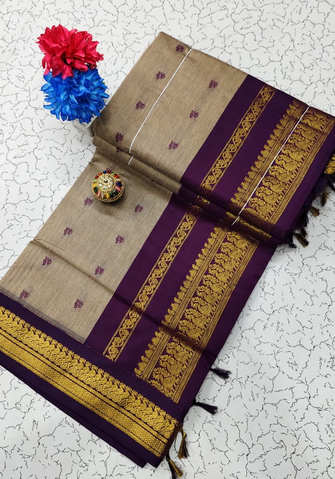 Kalyani Cotton Saree ( BUTTA) image 10