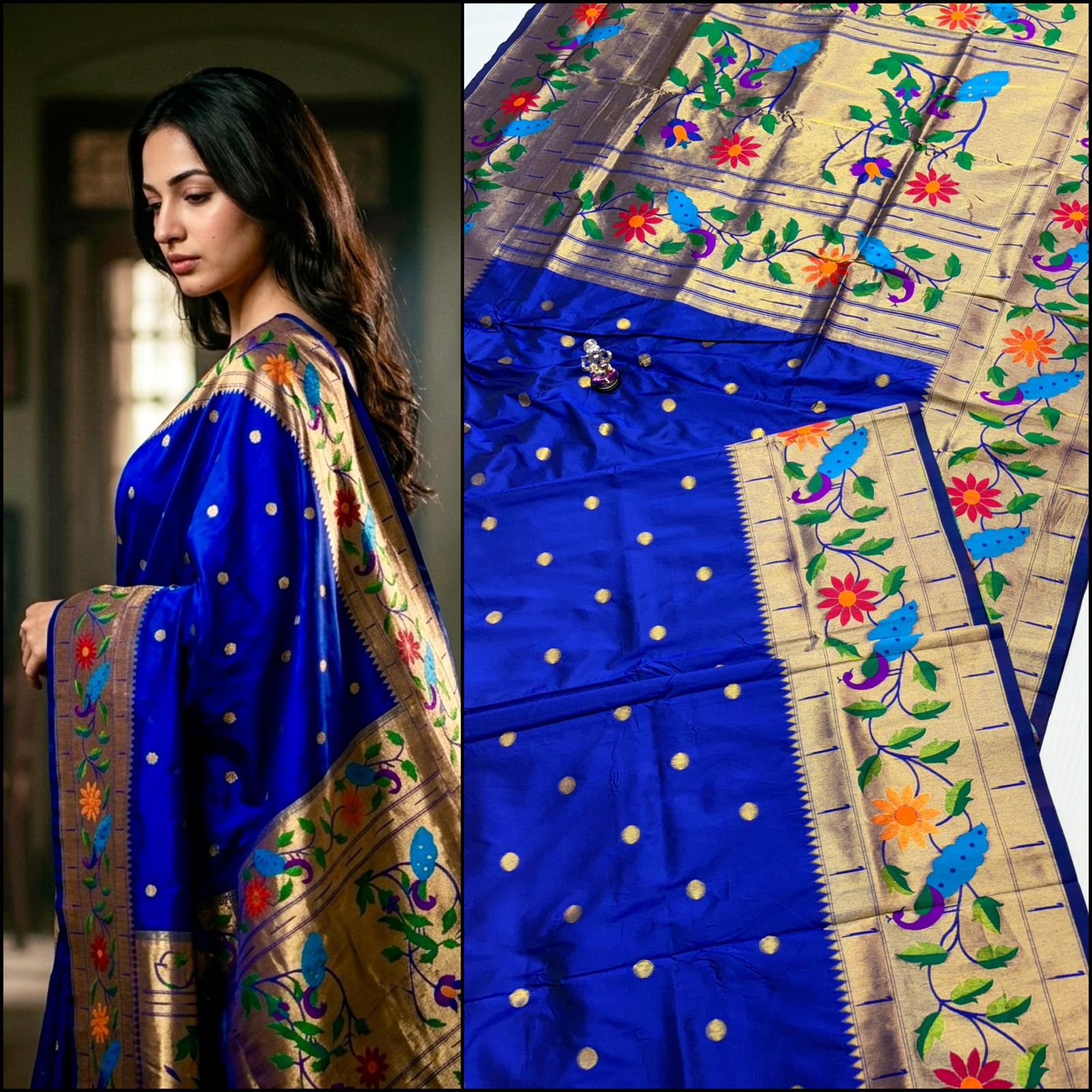 Radha Rani Brocade Paithani image 9