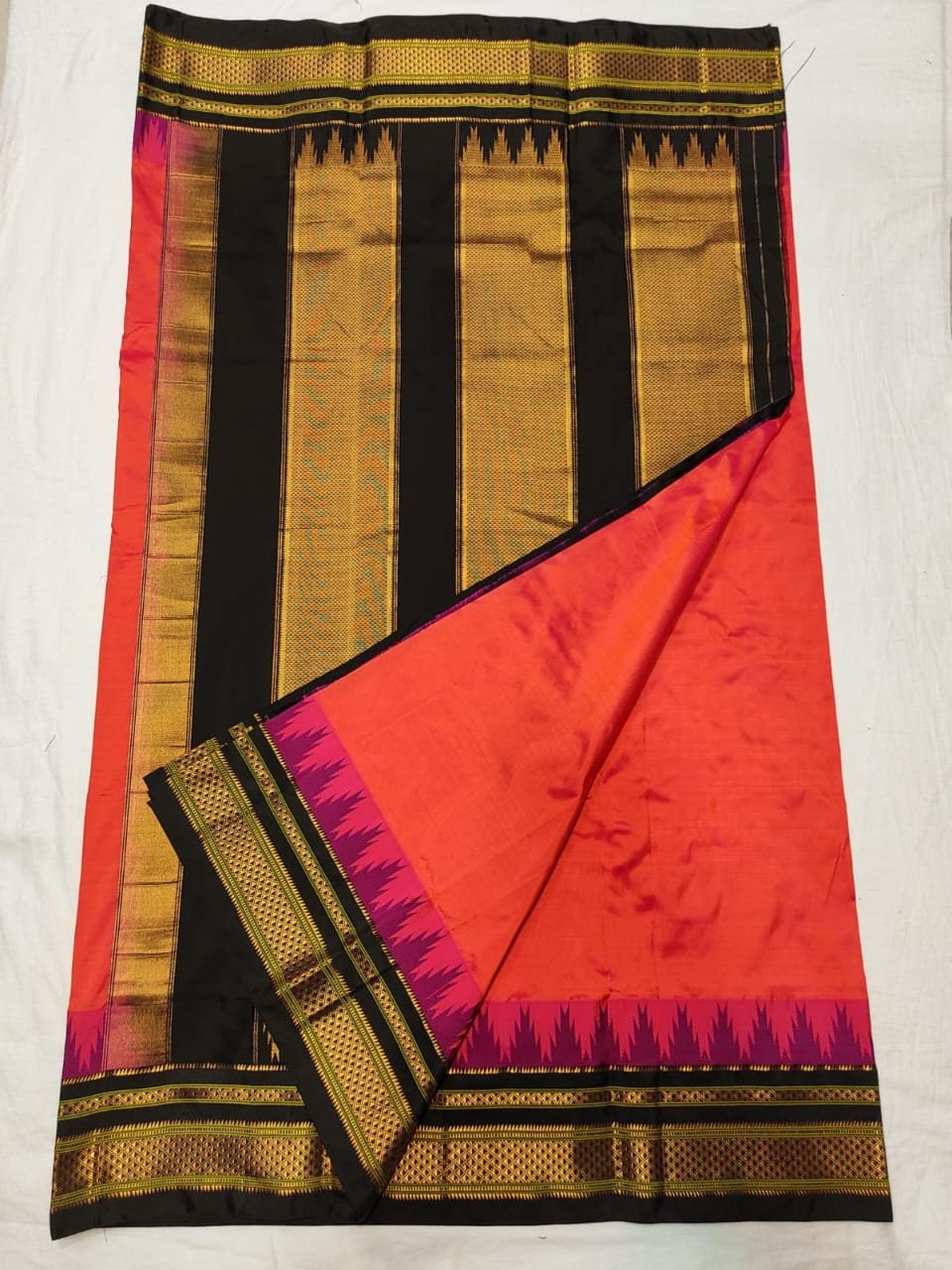 Temple Irkal Paithani Pure Silk Saree image 3