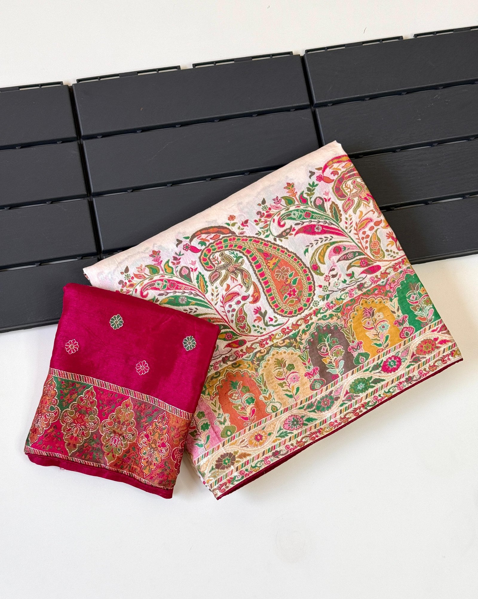 2 Pure Heavy Rajwada Pasmina Silk image 7