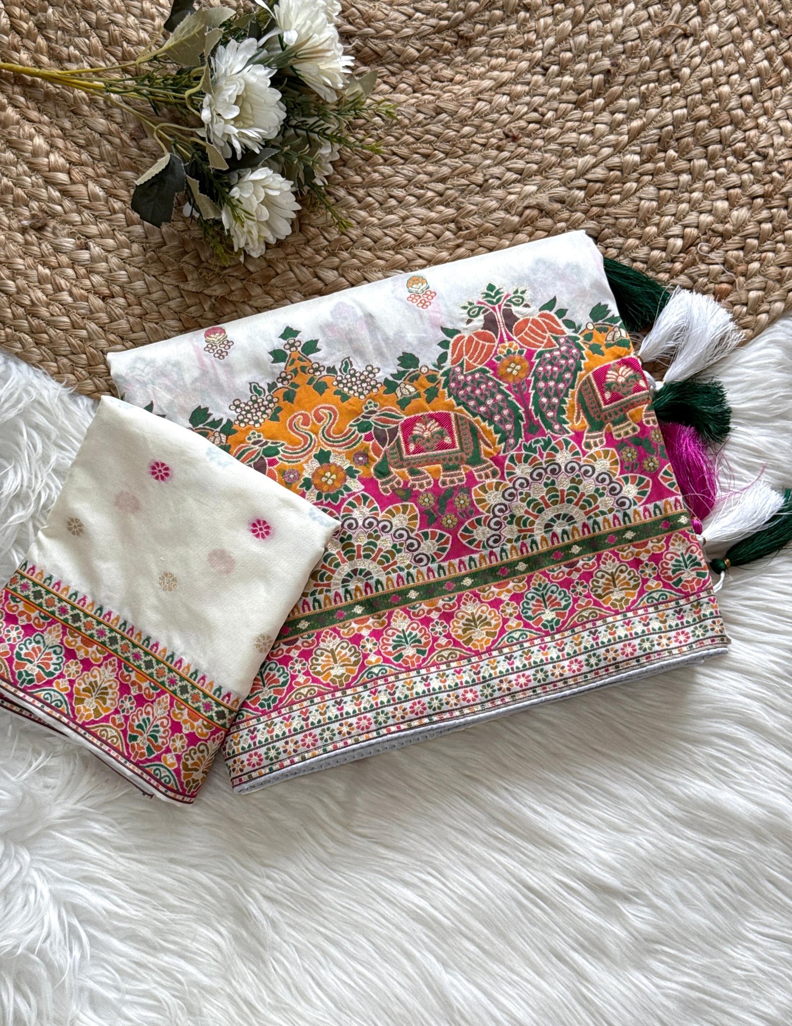 6 Rajwadi Pashmina saree image 2