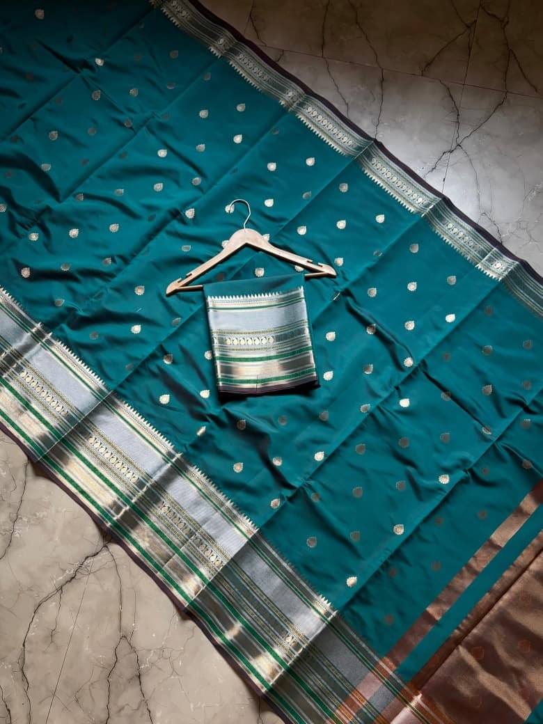 Banarasi Semi Kataan Silk Sarees image 8