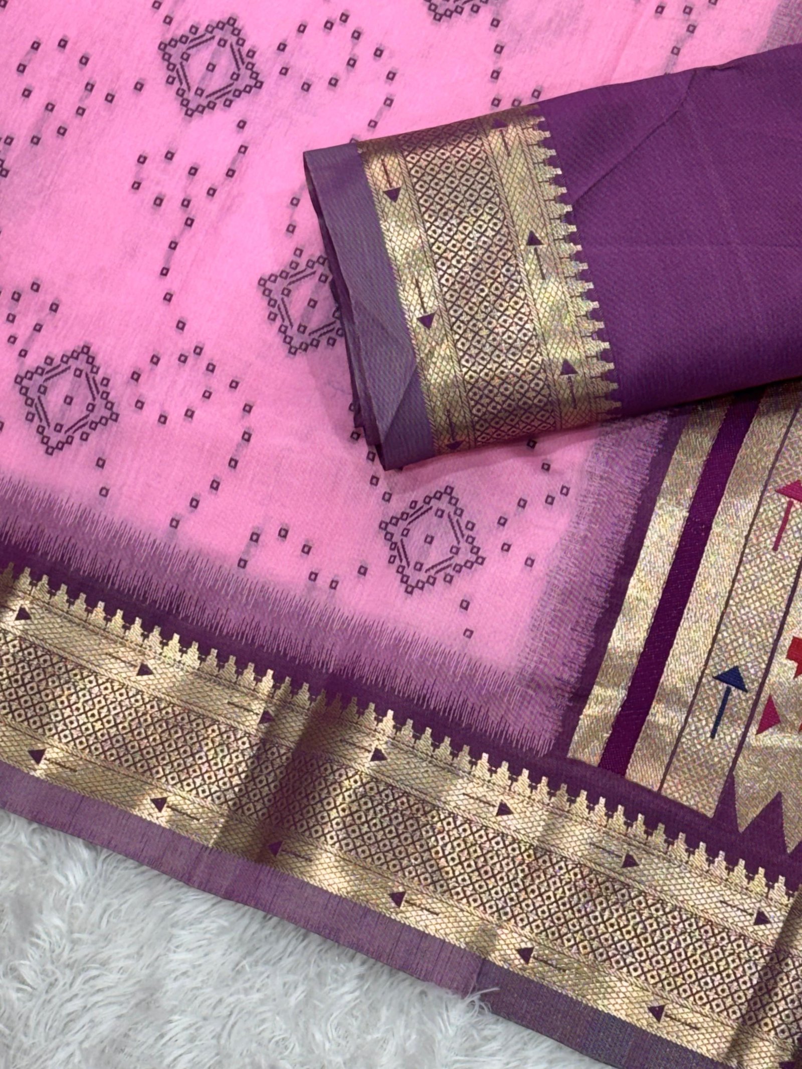 Soft Pure Cotton Sarees with latkan image 10