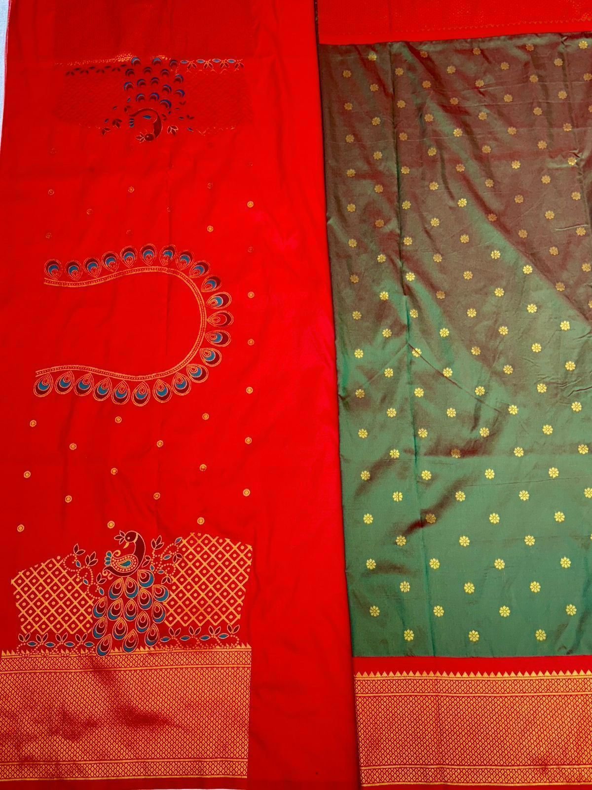 Yeola Kalanjali Double Pallu Paithani image 2
