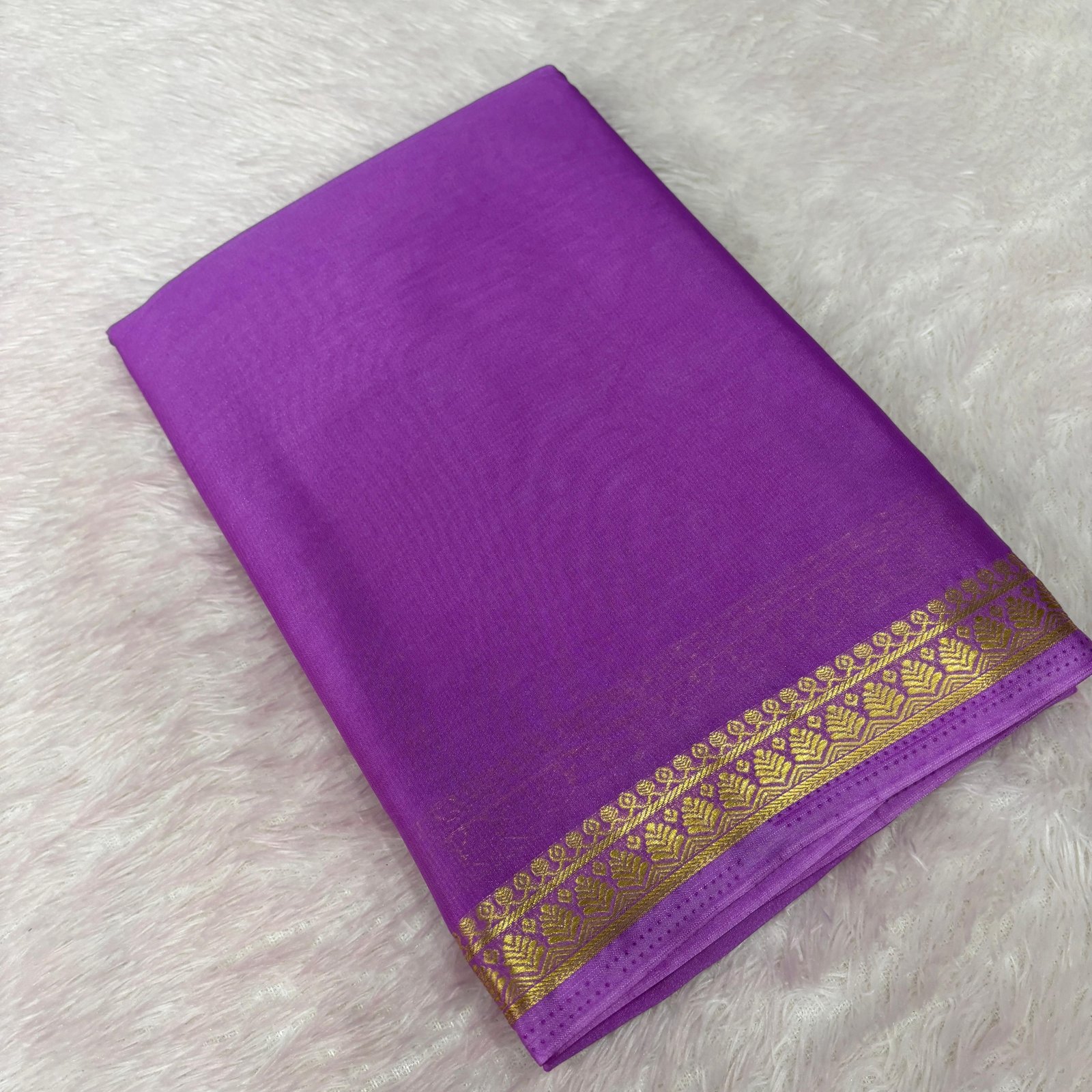 Premium Semi Mysore Silk Sarees with Piping Border image 8