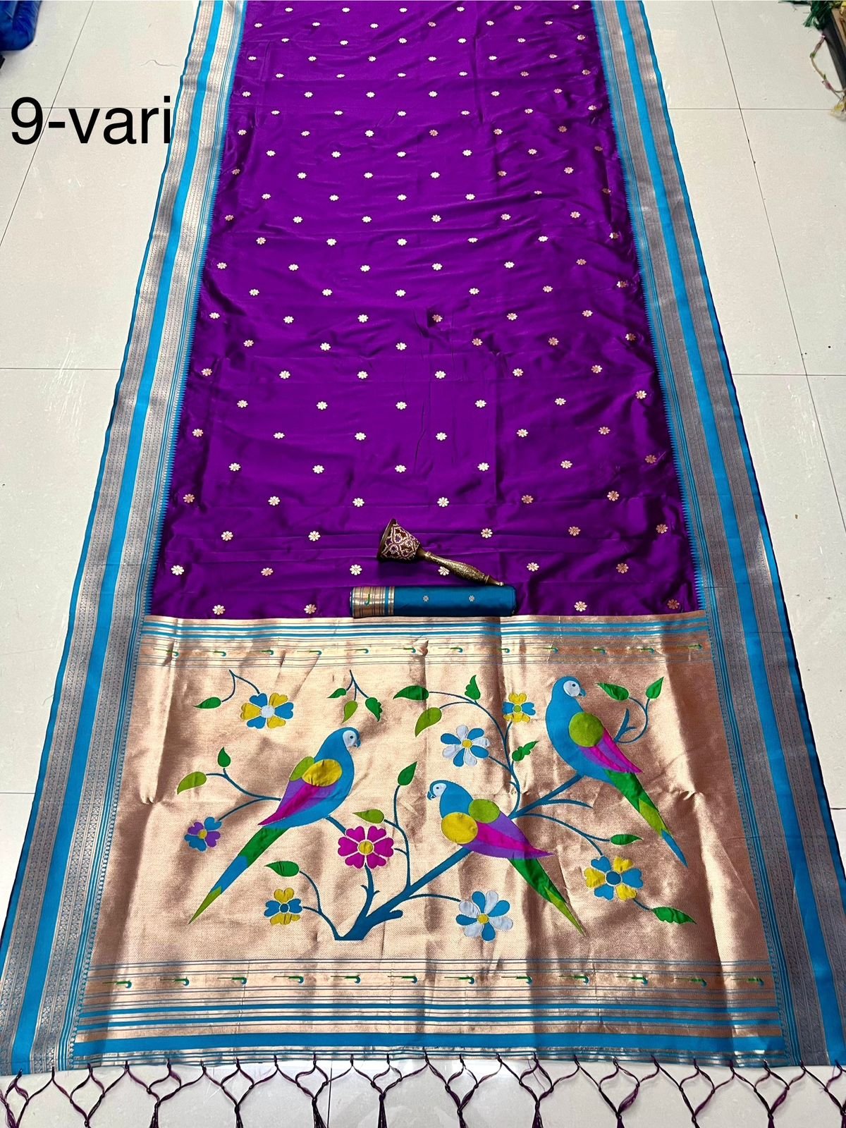 9 Vaar Narayanpet Paithani image 15
