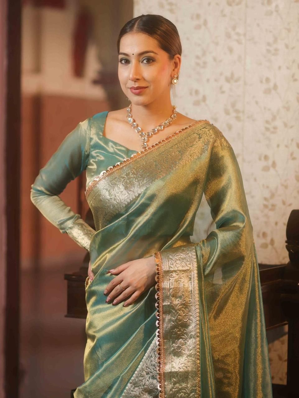 6 Banarasi Tissue Silk
