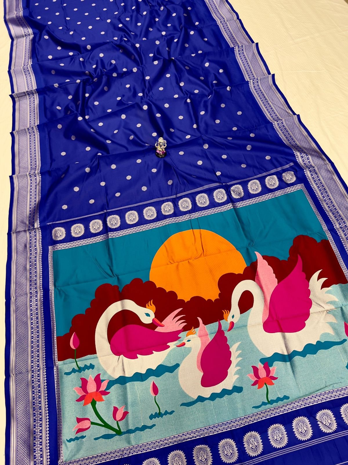 Aarya Fancy Pallu Kadiyal Paithani image 14