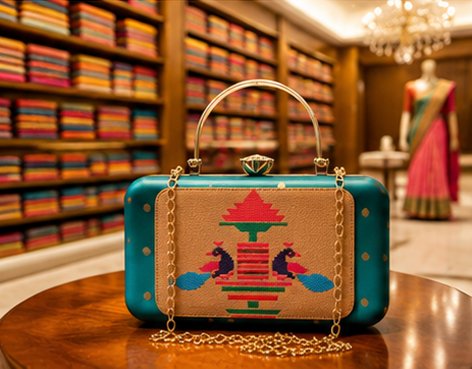 Paithani Clutch Design 1 image 8