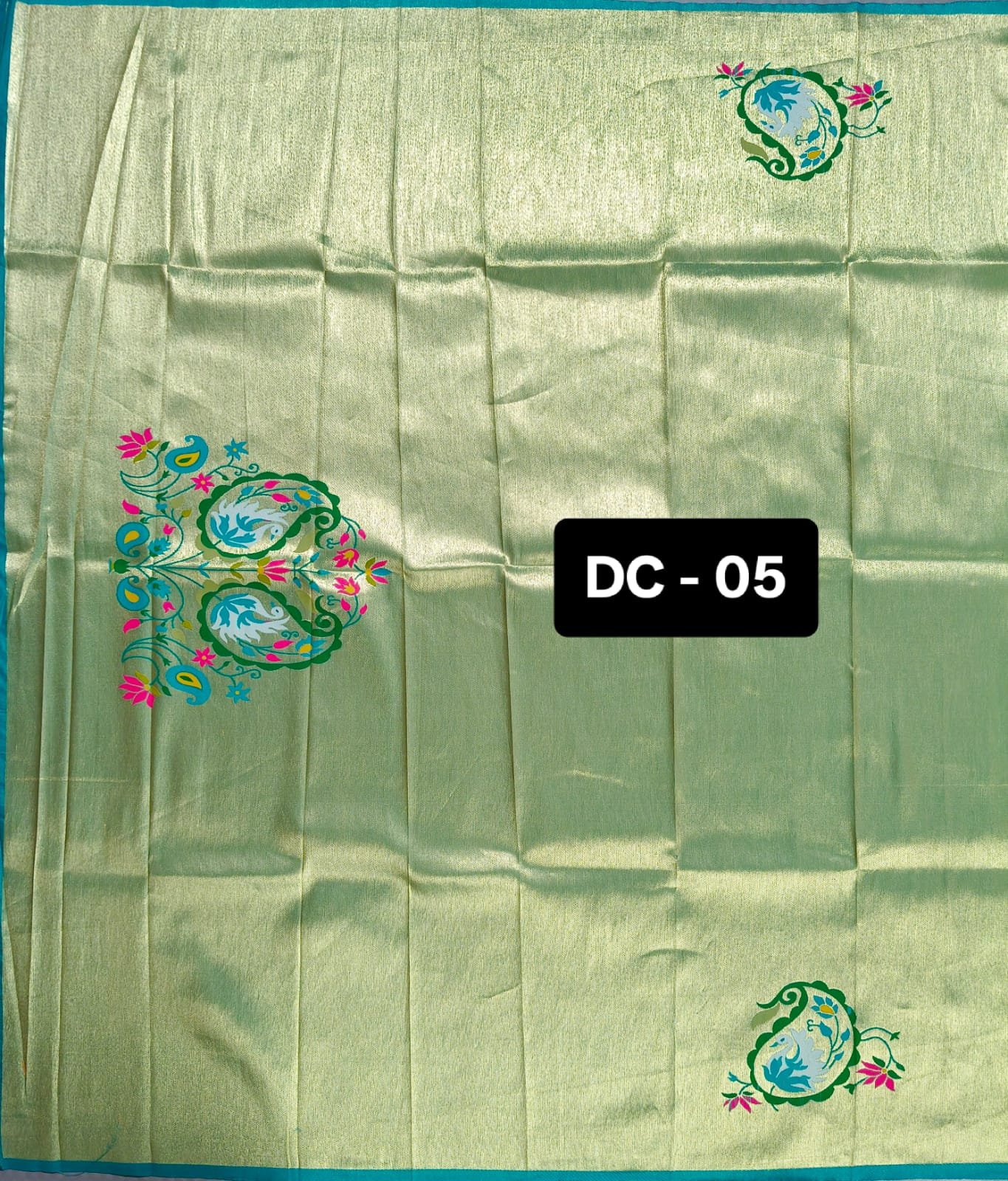 12 Paithani Blouse Piece blue Border