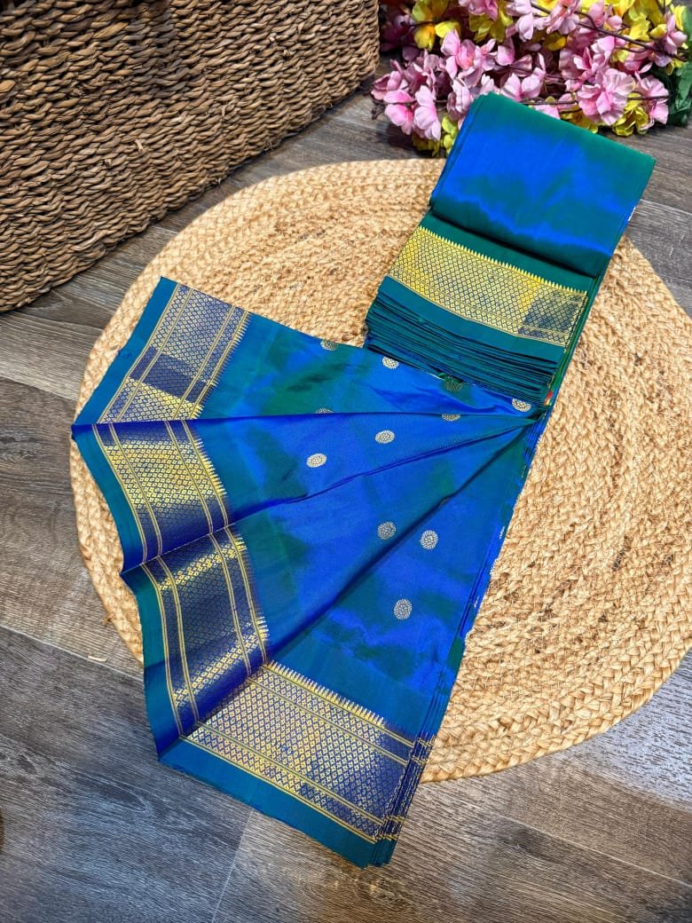 Kalanjali Maharani Paithani Pure Silk image 43