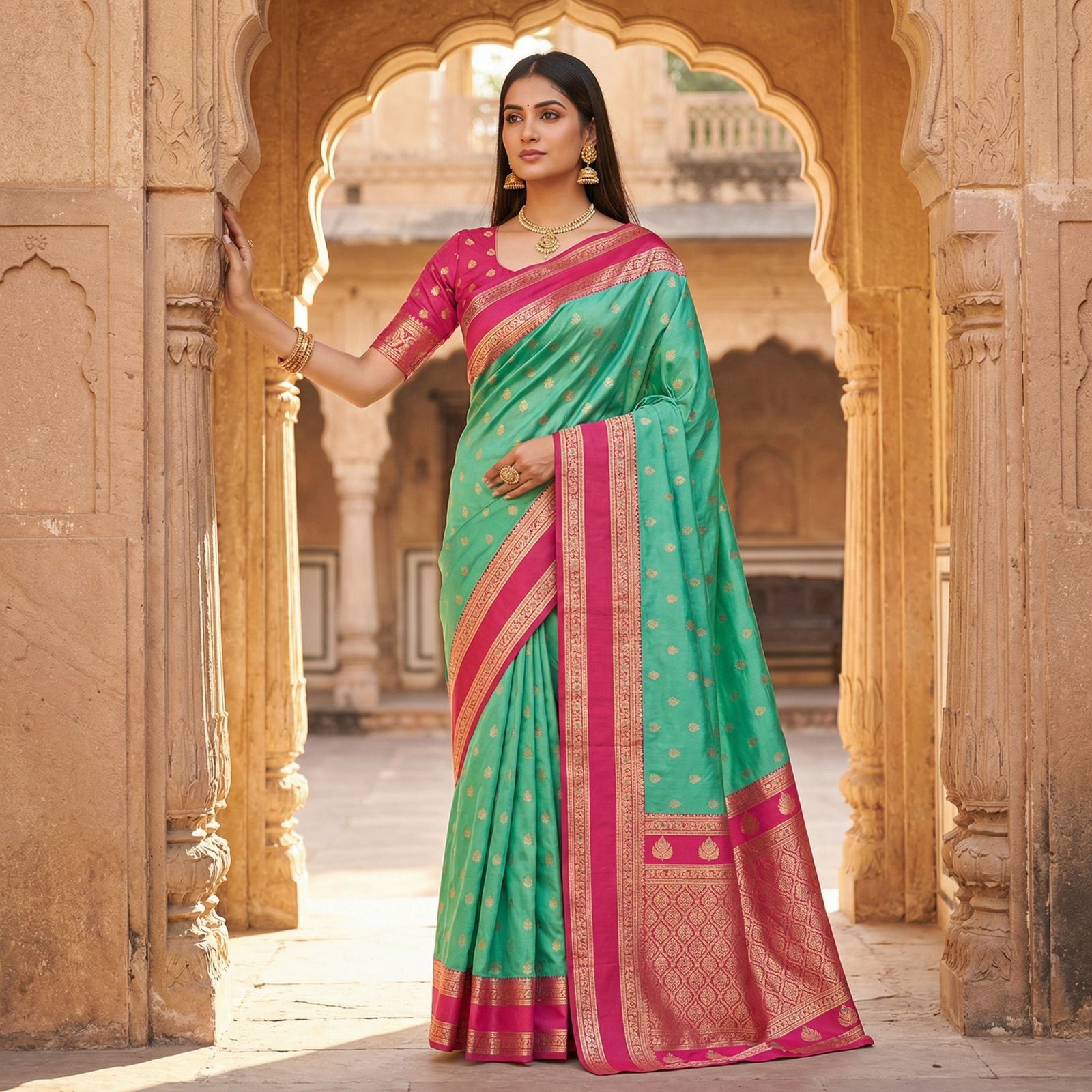 Banarasi Semi Silk image 19