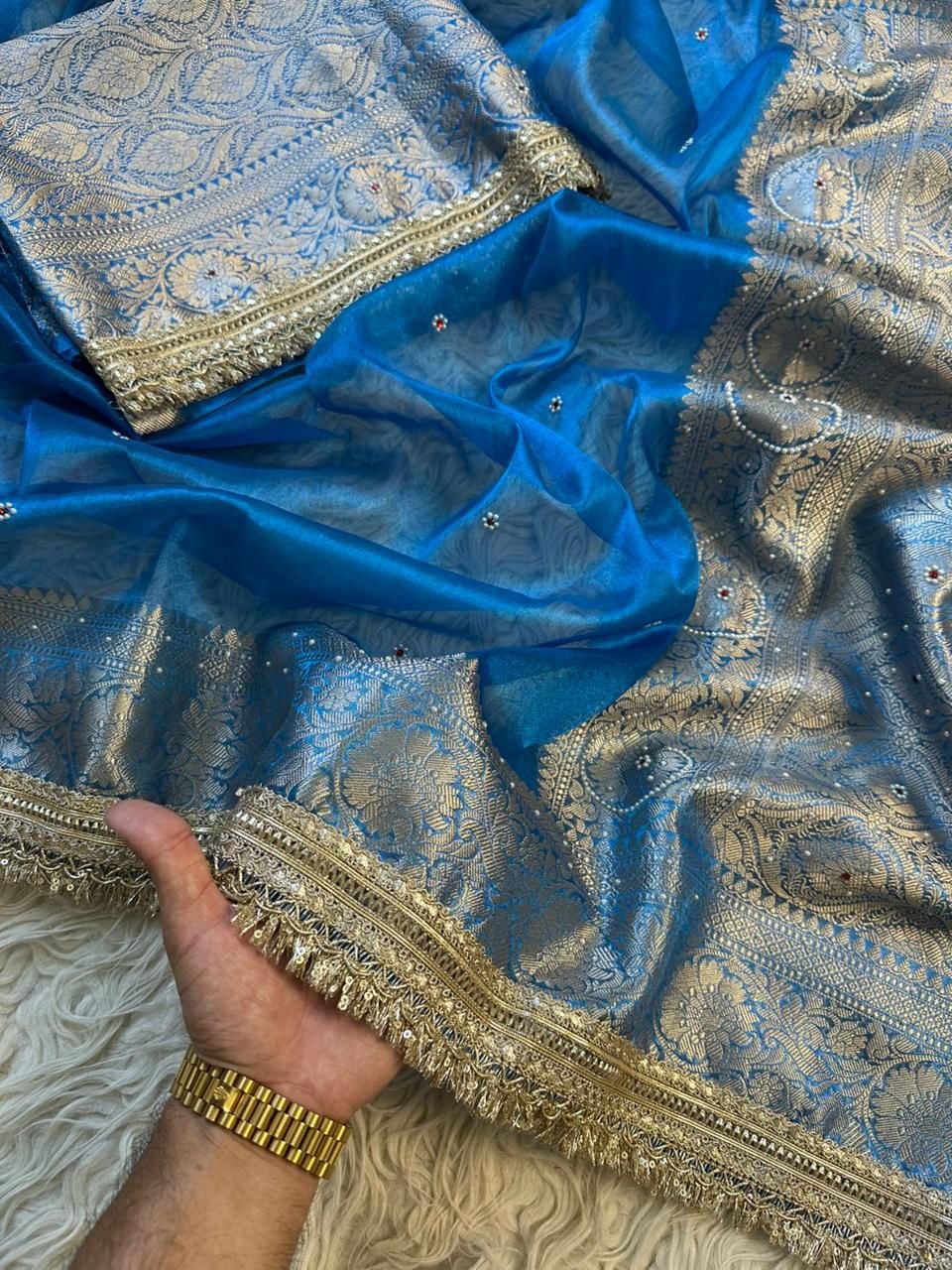 5 Banarasi Tissue Silk image 2