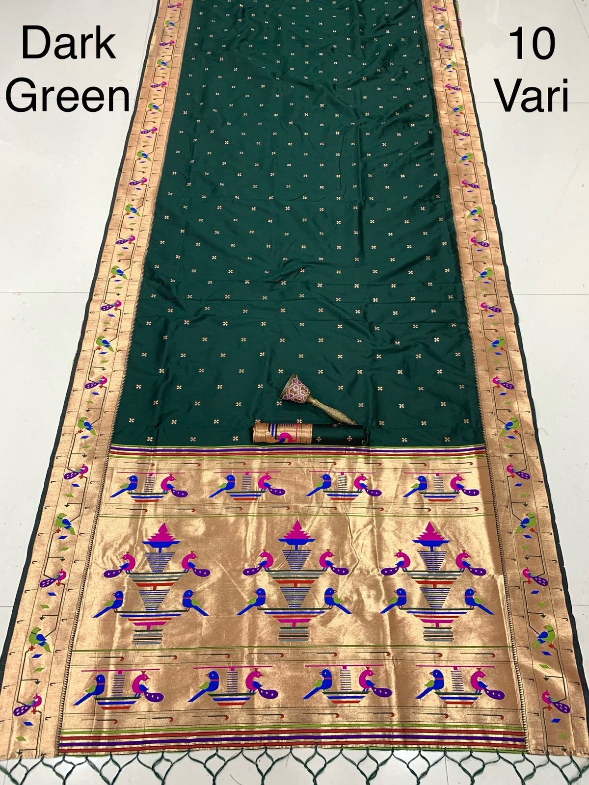 10 Vaar Bridal Paithani Saree image 4