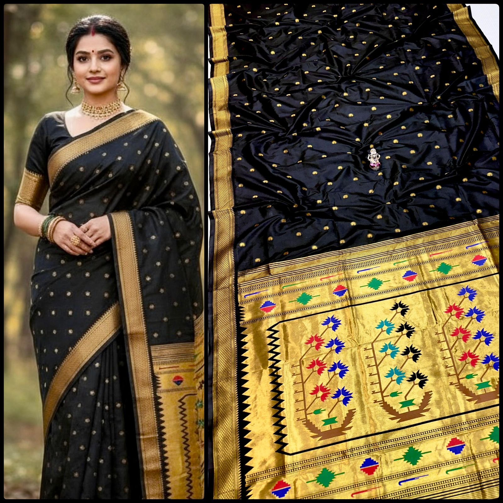 Fancy Pallu Asavali Paithani