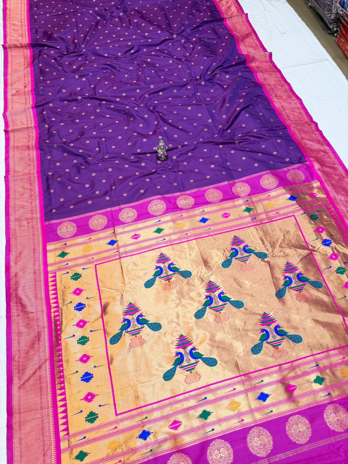 9 Vaar Aisha Traditional Pallu Paithani