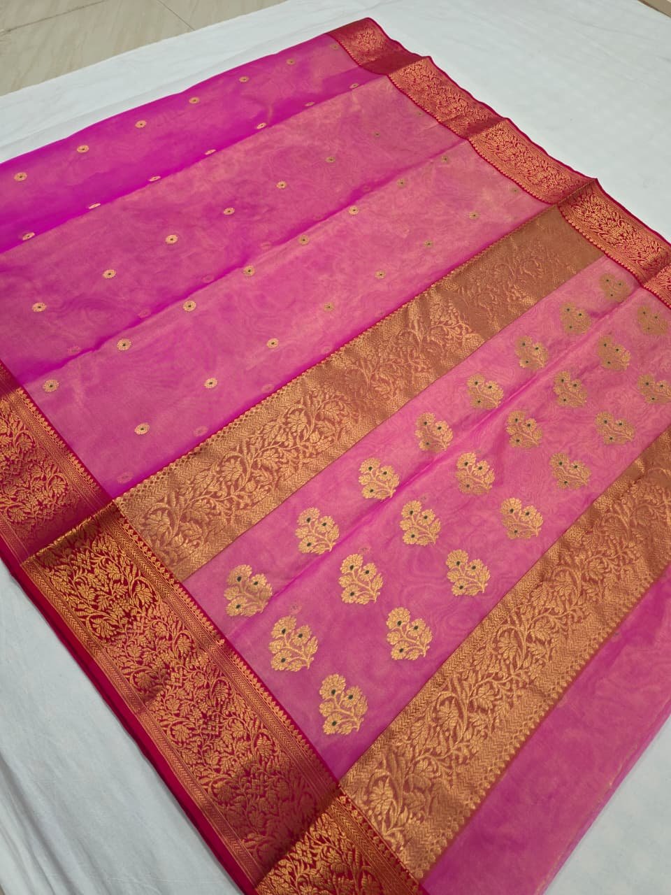 24 Silk Katan Saree Tissue image 4