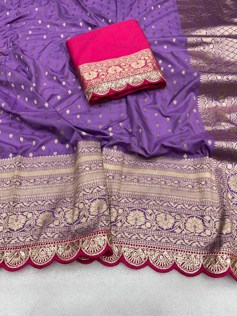 Pure Satin Silk Sarees image 6