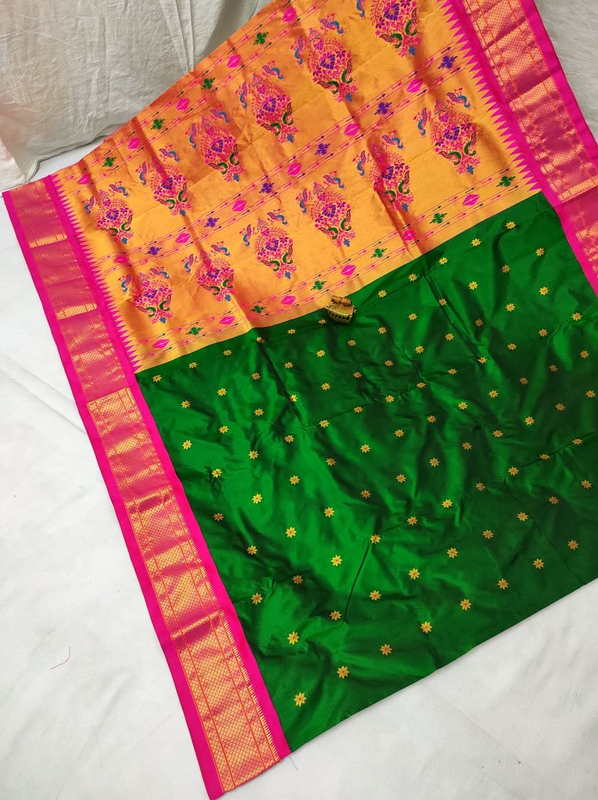 Karnful Pdiyal Paithani Pure Silk image 24