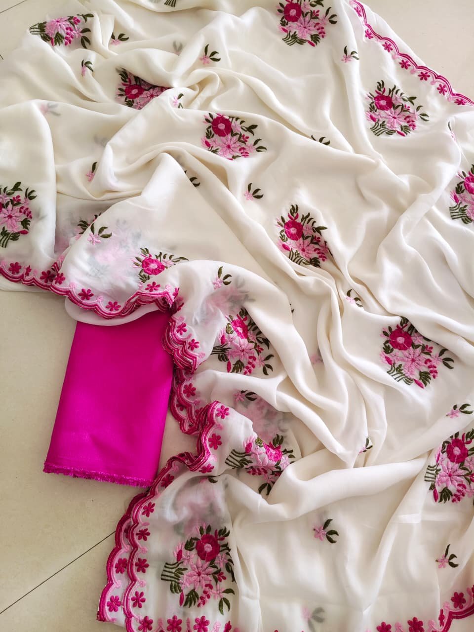 Soft Georgette Silk Sarees image 2