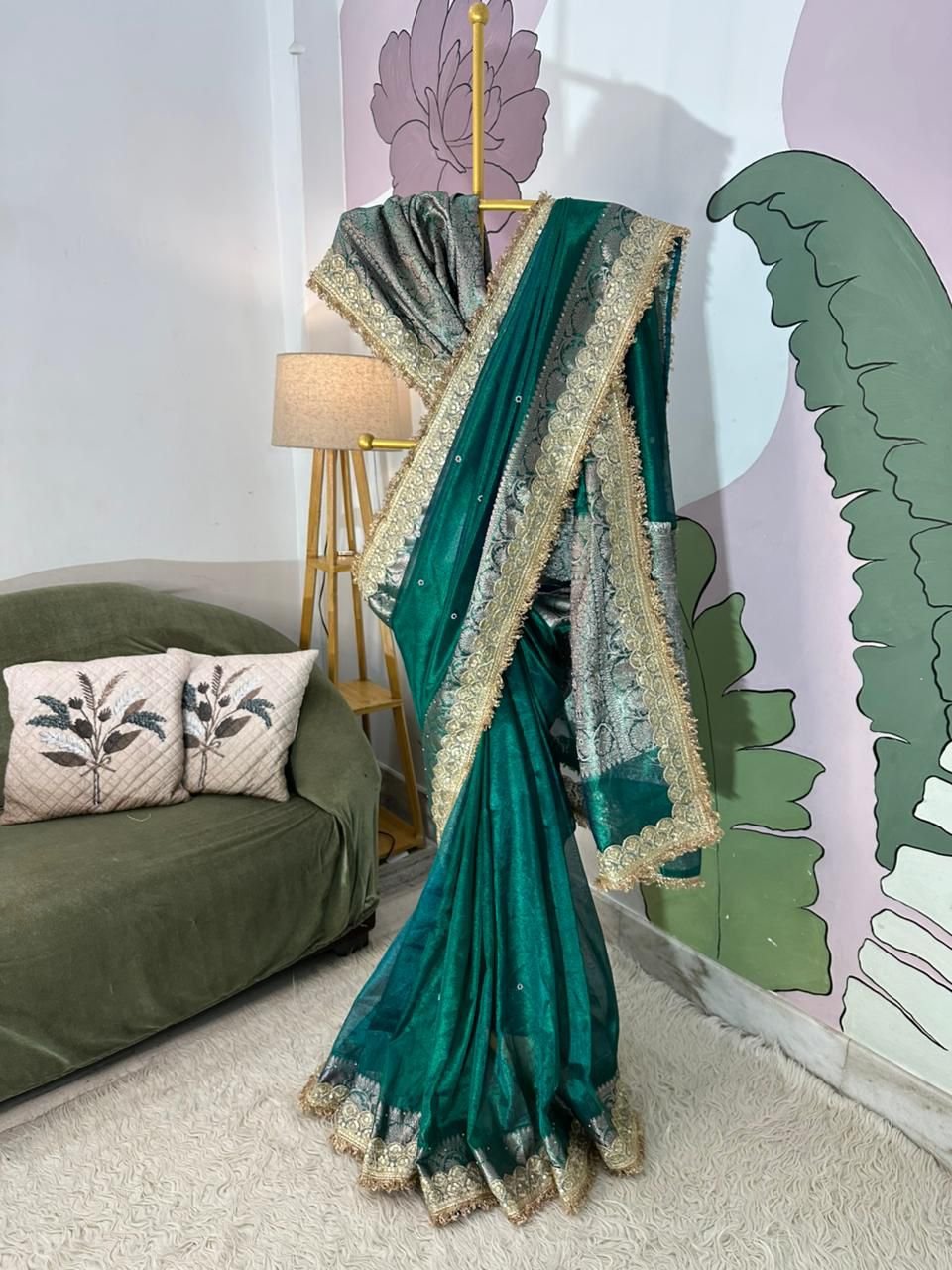 5 Banarasi Tissue Silk