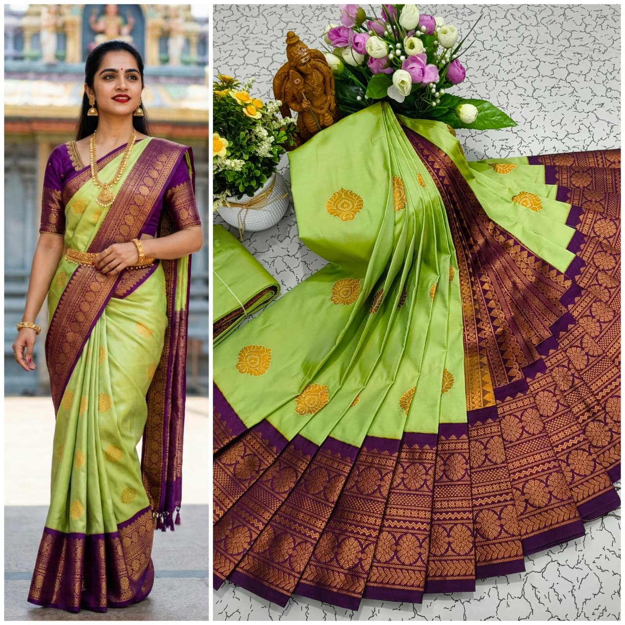 Korvai Kottanji Tana Semi Silk Saree image 8