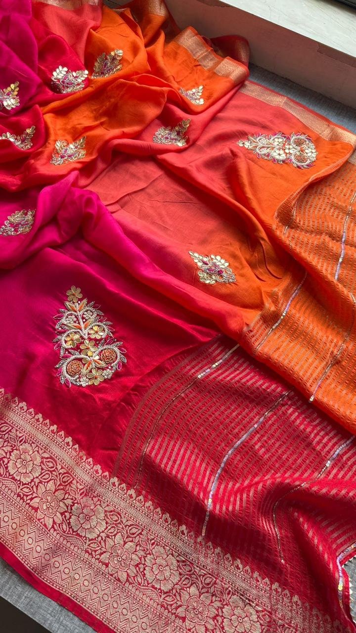 Fabric Pure Moonga Silk Zari Saree image 5