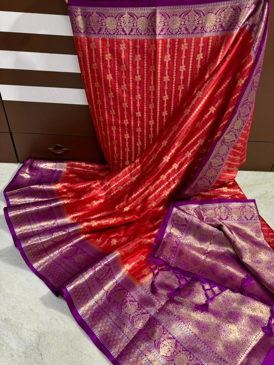 Banarasi Dybal Dupion Silk Saree image 10