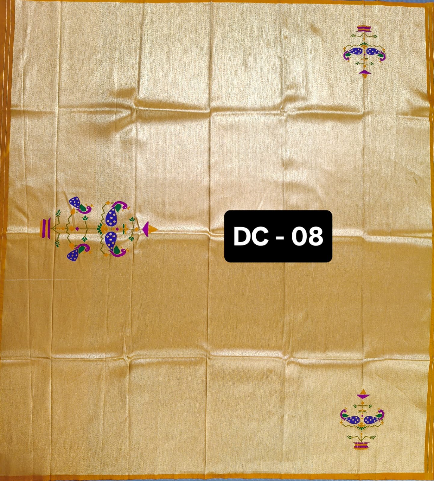 9 Paithani Blouse Piece Gold Border