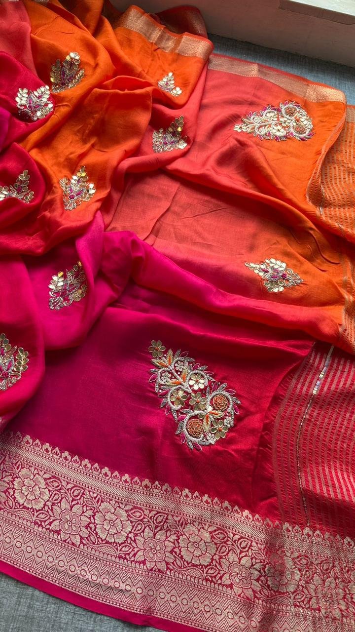 Fabric Pure Moonga Silk Zari Saree image 4