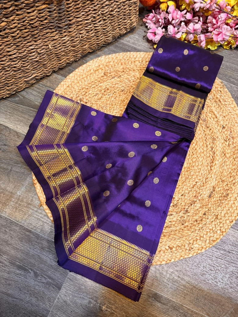 Kalanjali Maharani Paithani Pure Silk image 49