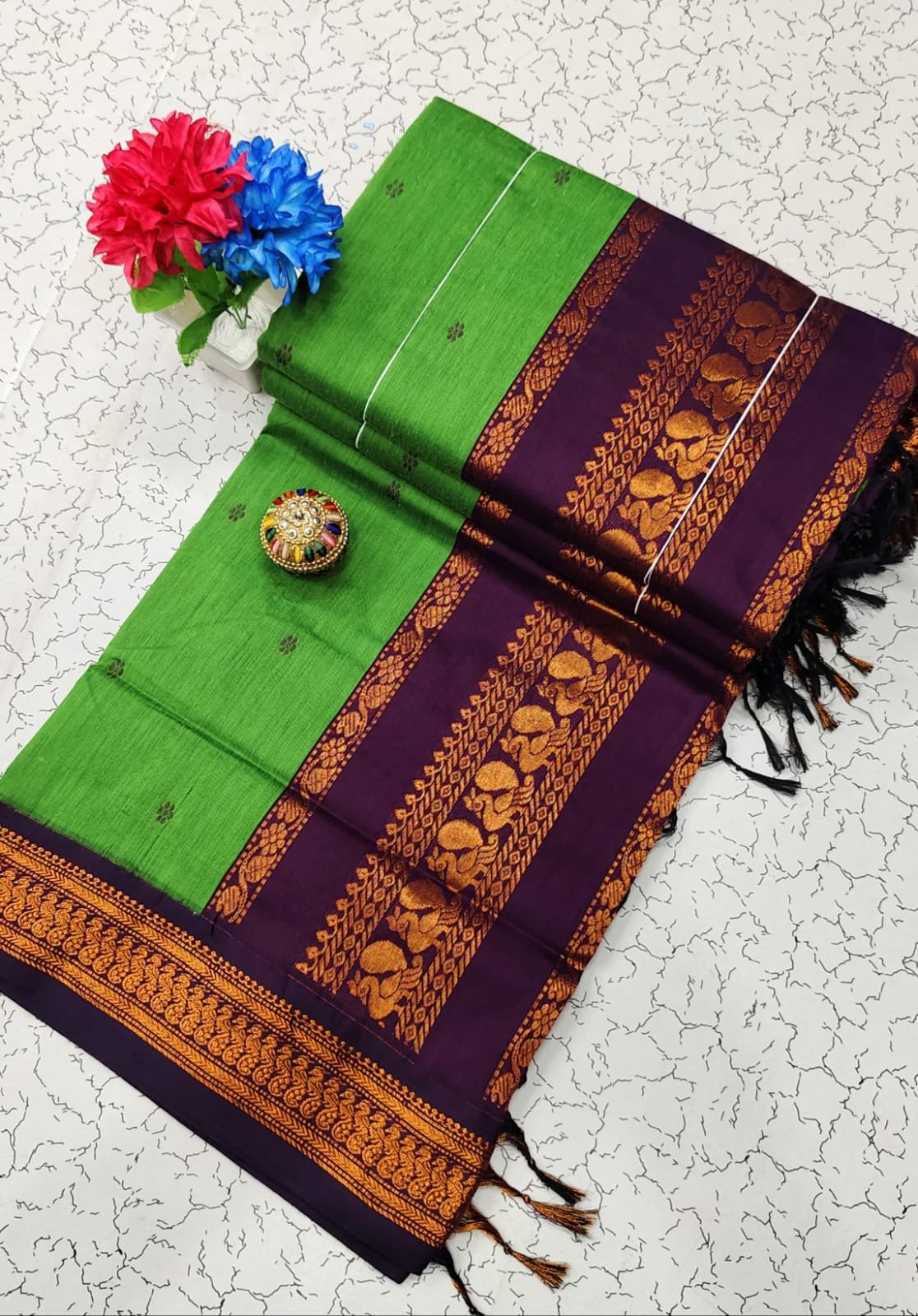Kalyani Cotton Saree ( BUTTA) image 13