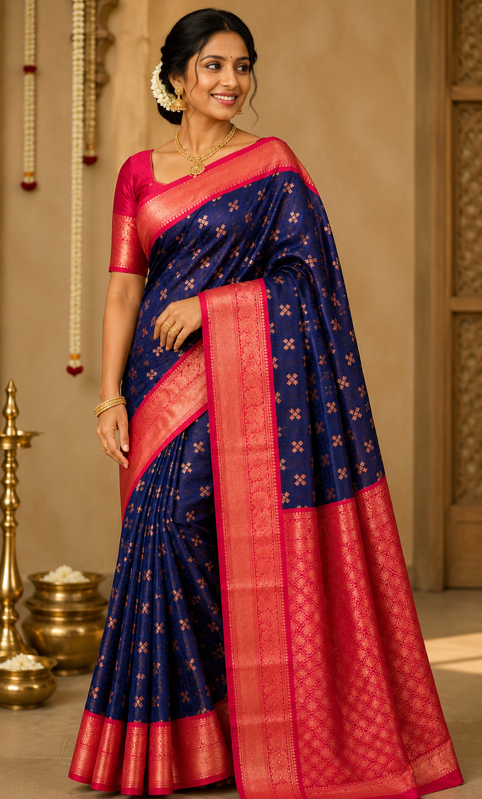 2 Korvai Kanchi Semi Silk Sarees image 16