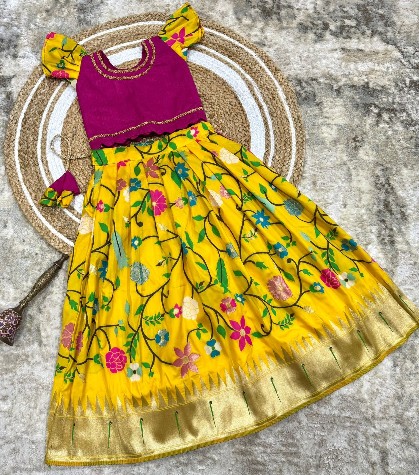 Paithani Kids Lehenga Choli image 17