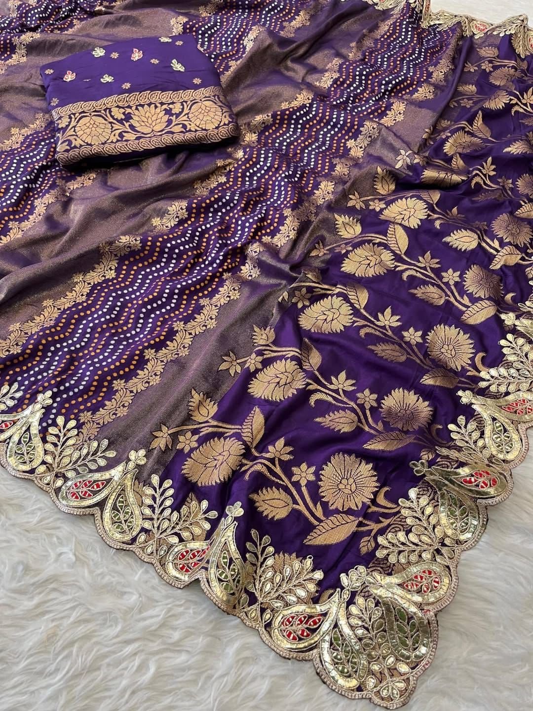 Tissue Russian Silk Saree image 6