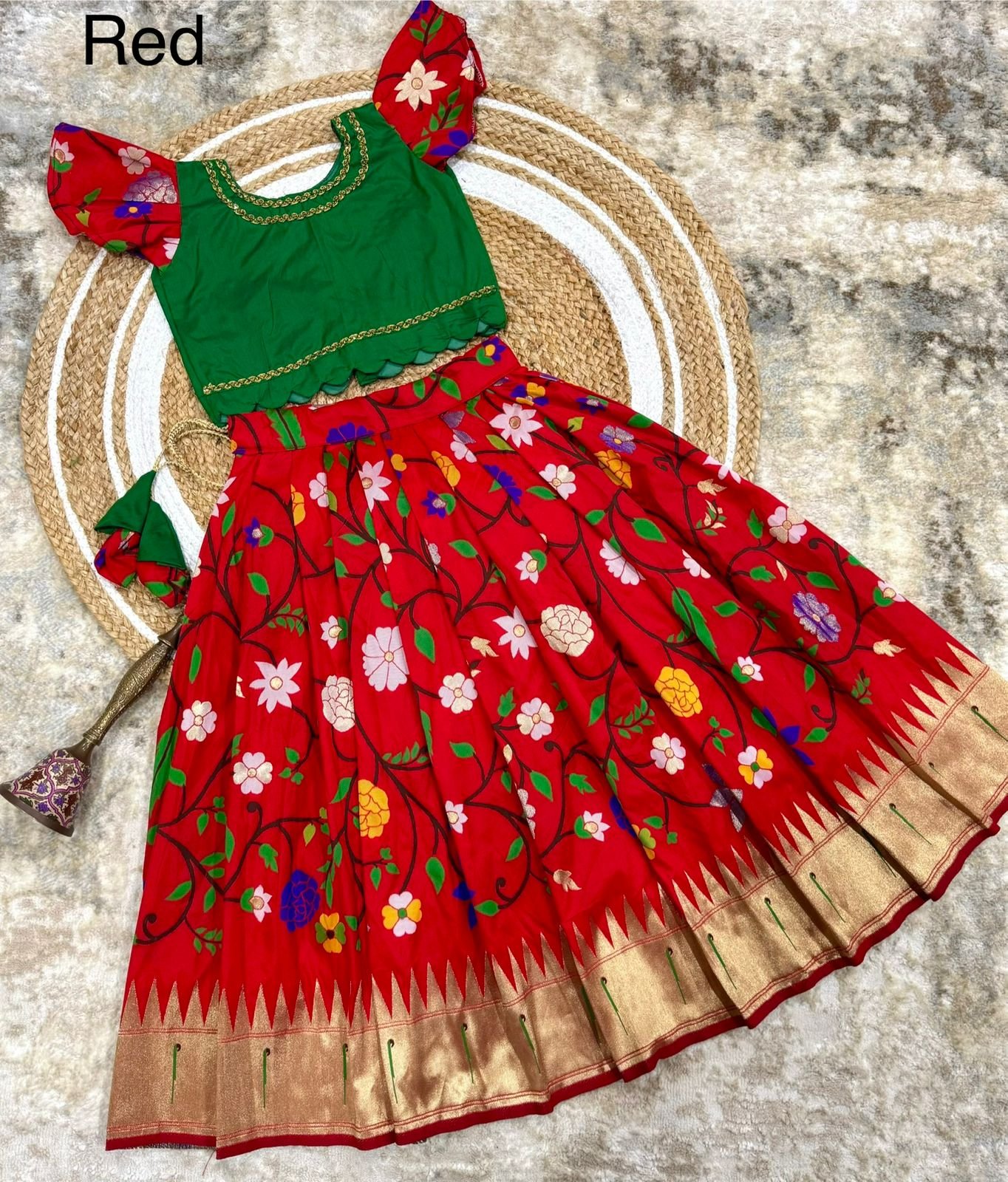 Paithani Kids Lehenga Choli image 13