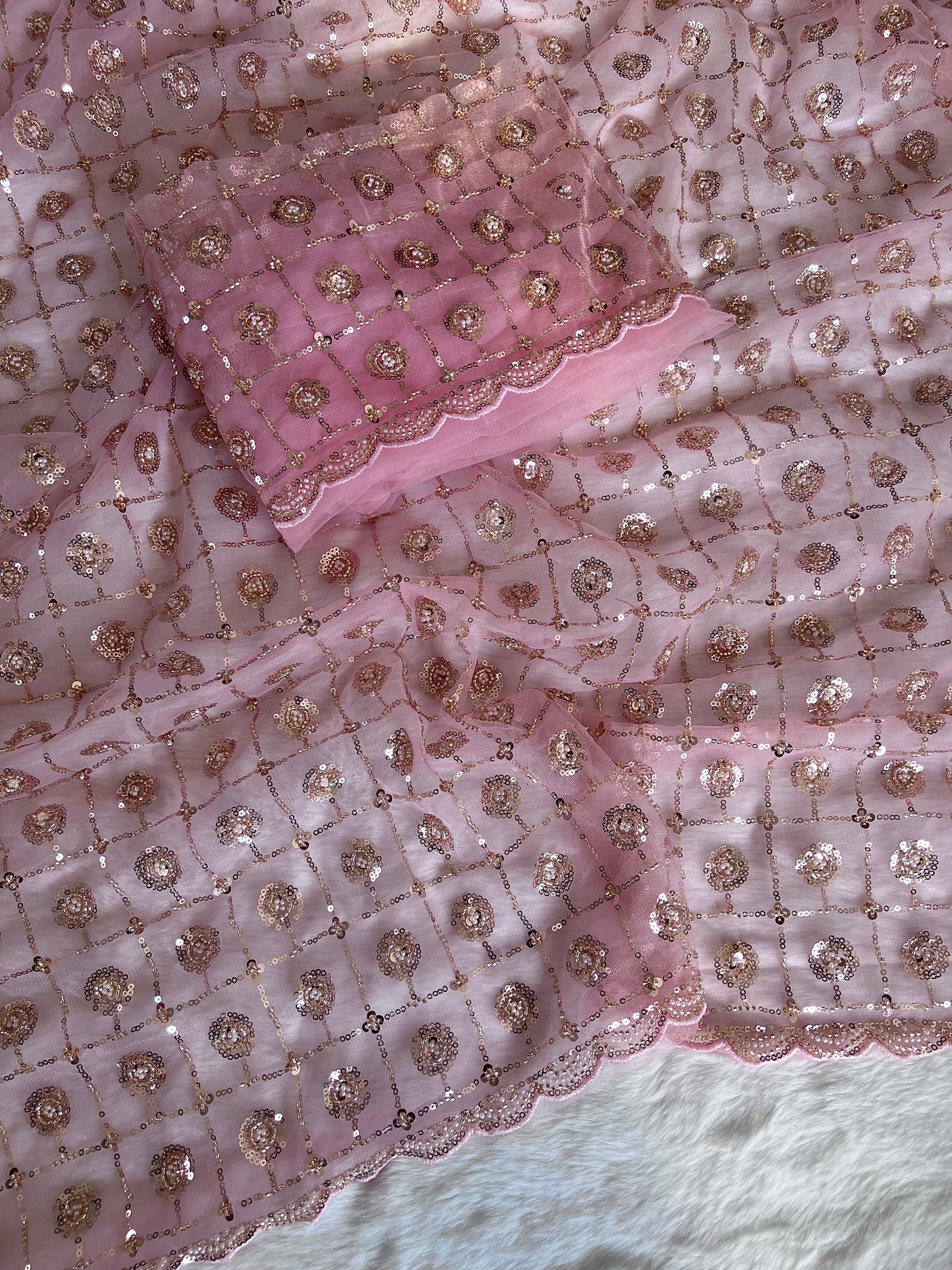 Heavy Butterfly Net Saree image 10