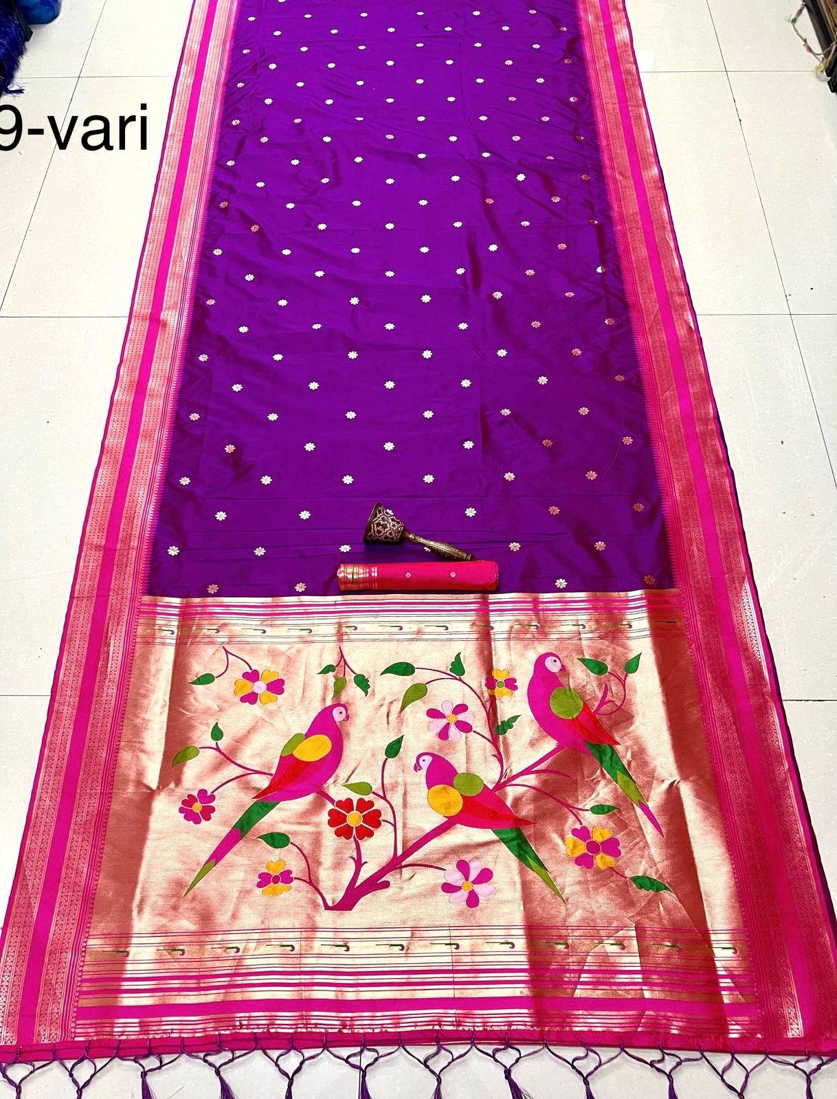 9 Vaar Narayanpet Paithani image 9
