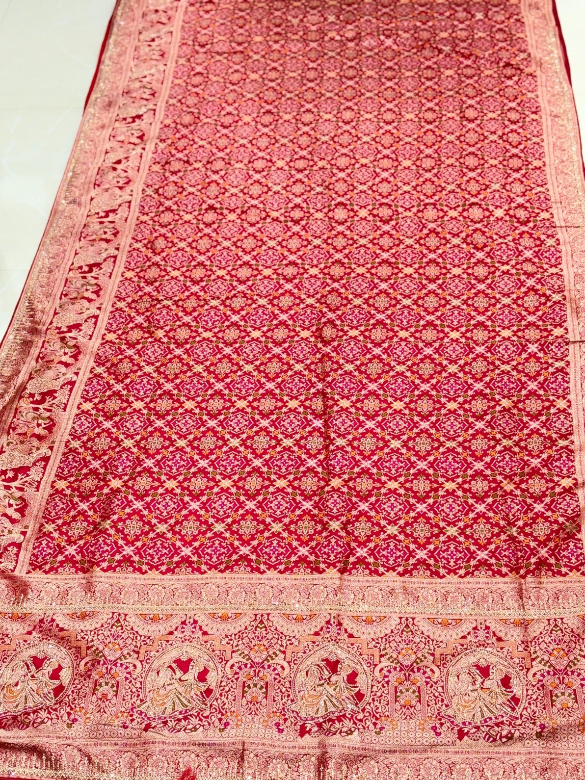 Bridal Gaji Silk Patota Design Saree image 7