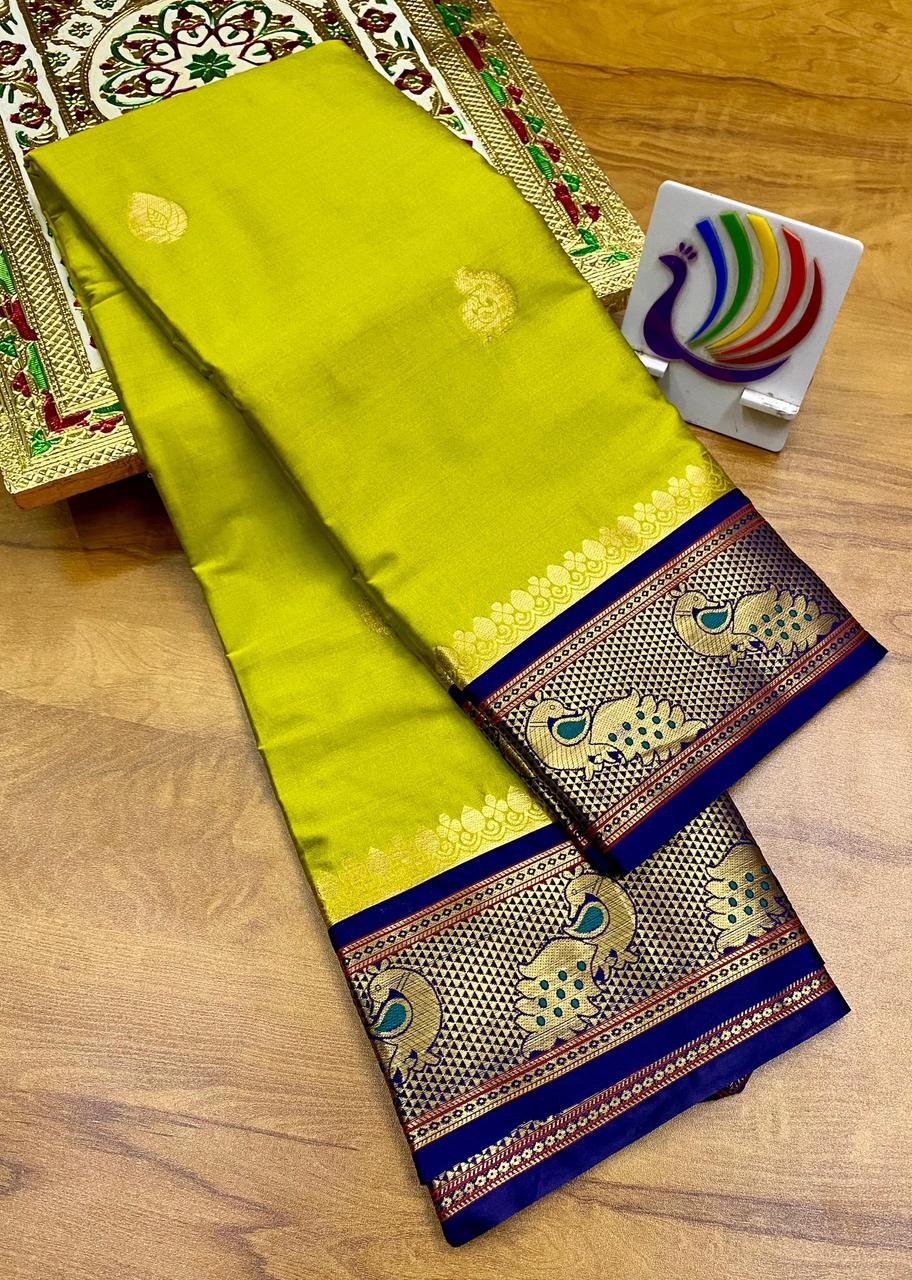 Meena Mor Border Paithani image 14