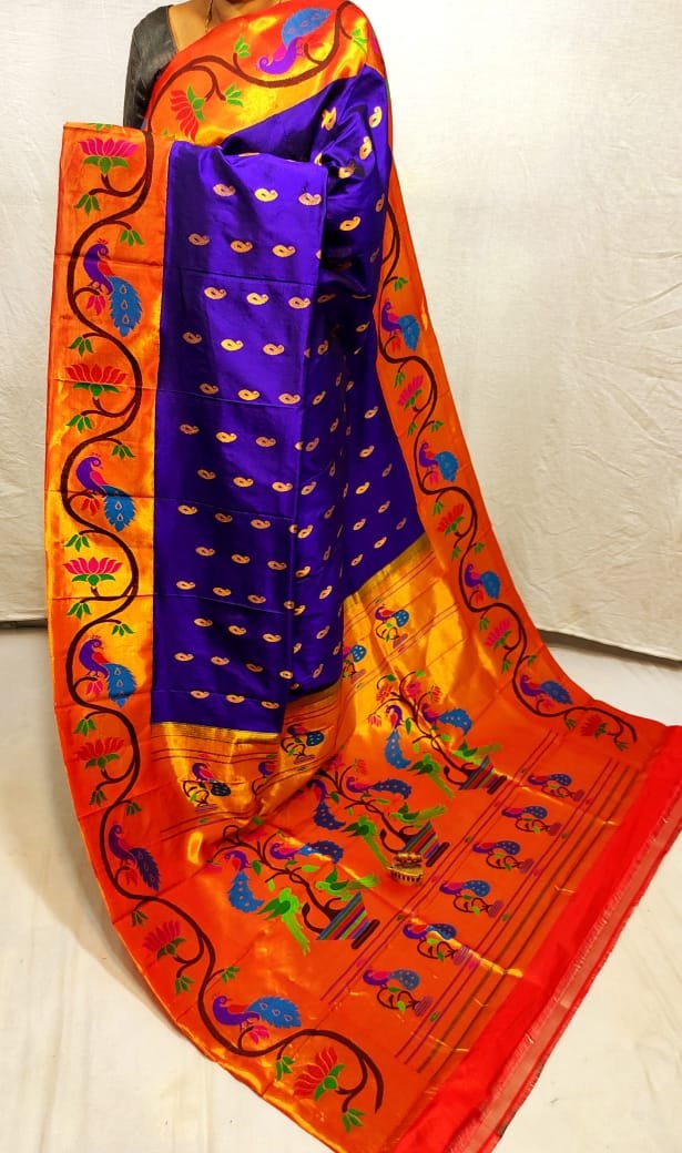 Brocade Paithani Pure Silk Saree image 3