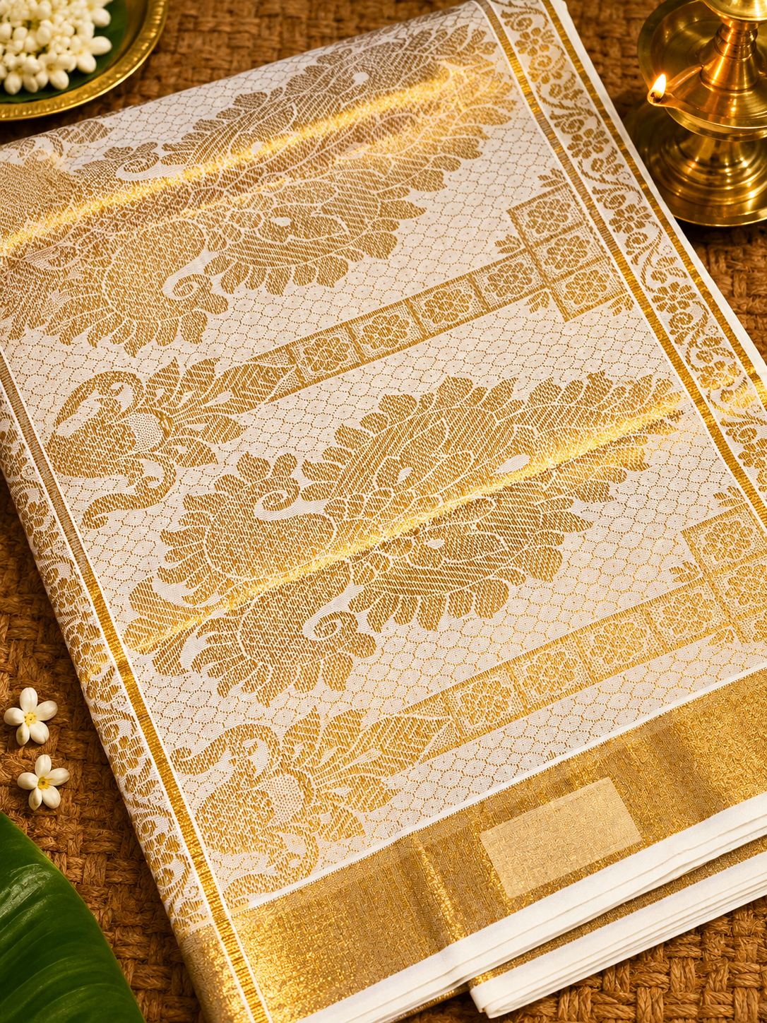 3Kerala Kasavu Saree Cotton image 2