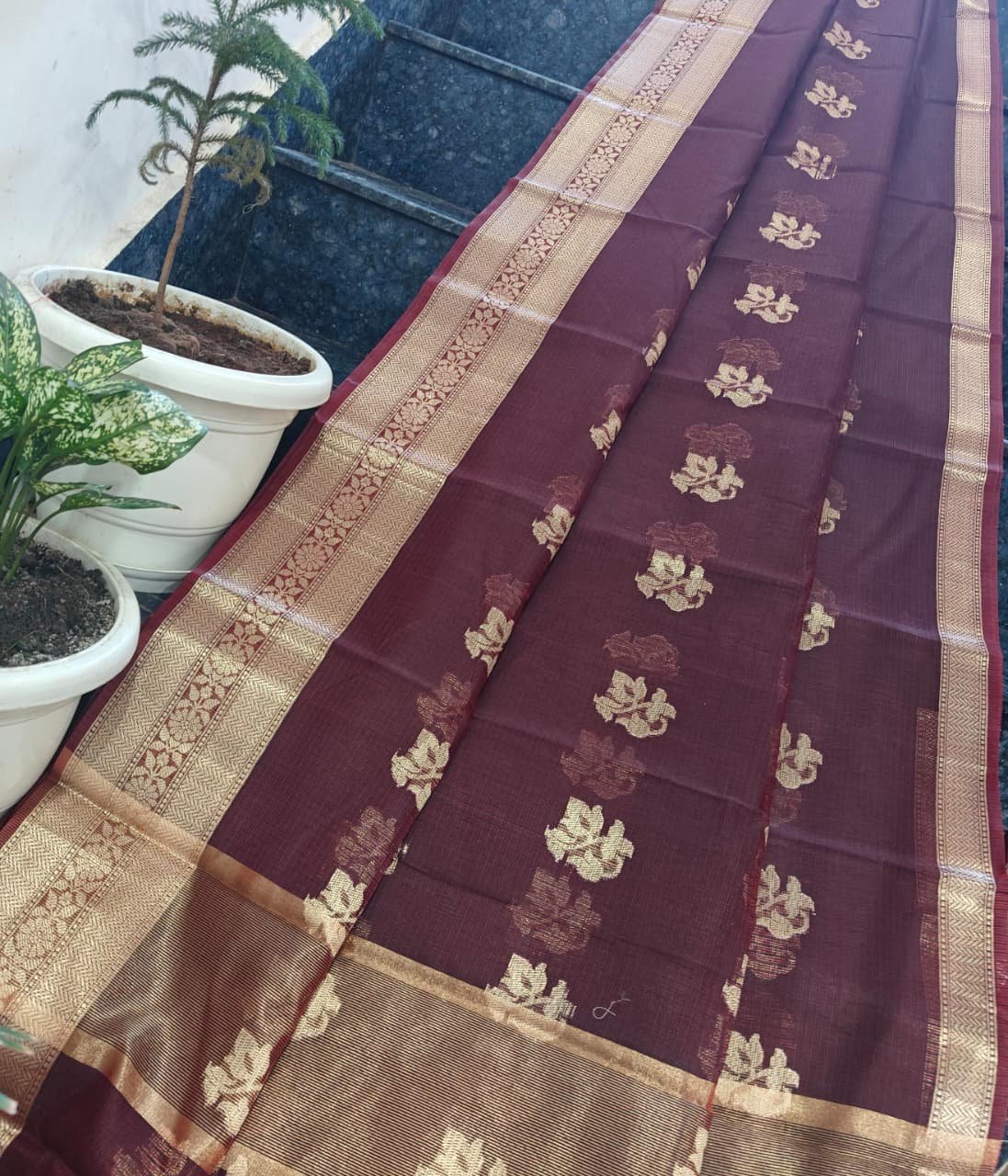 13 Kota Doria Weaving Saree image 2
