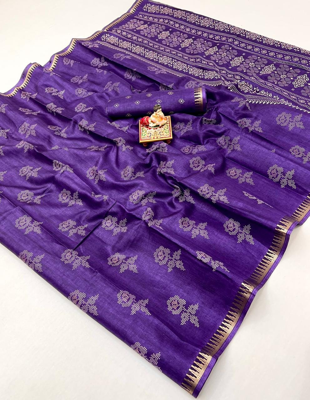 Pure Raw silk Sarees image 8