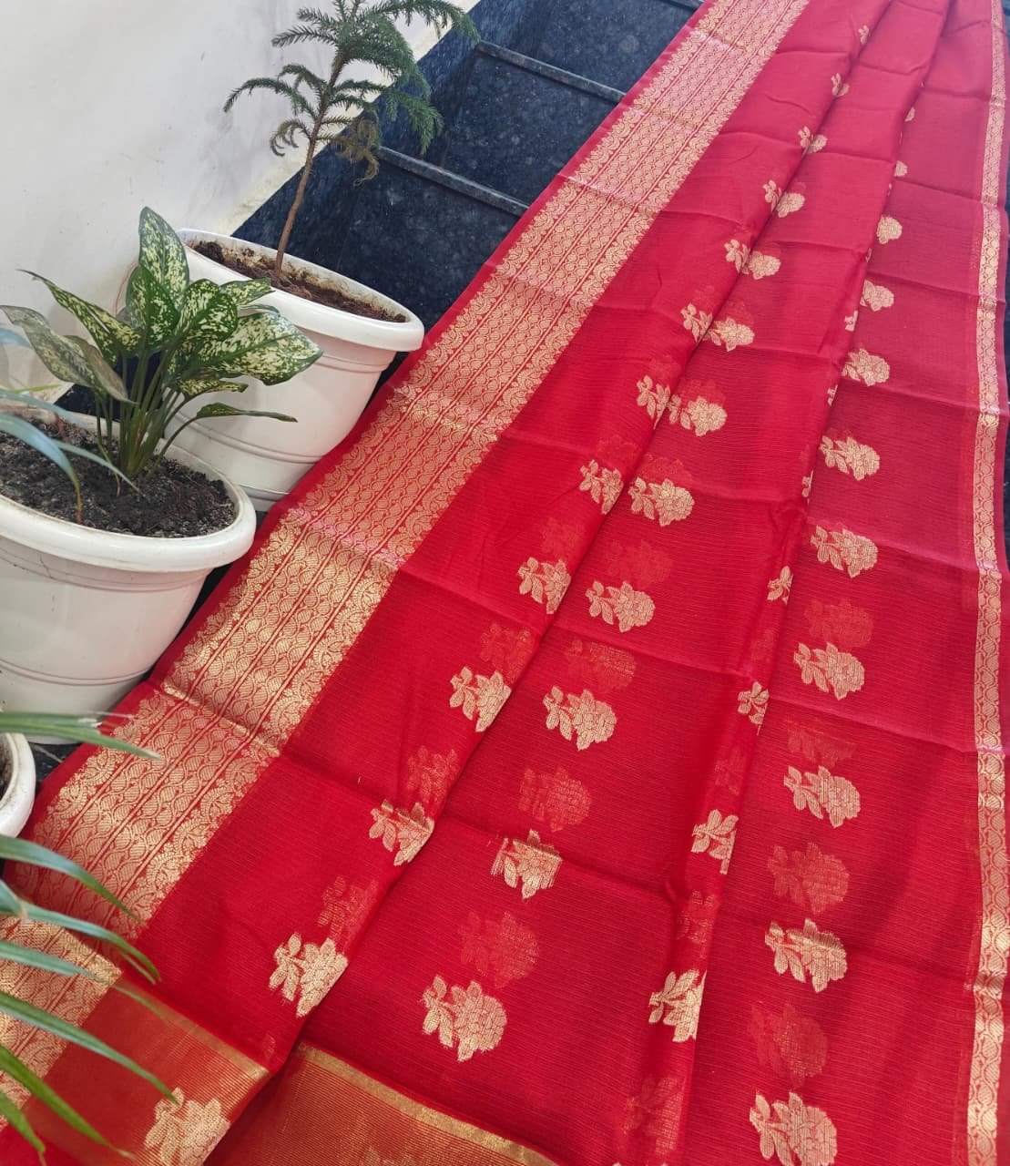 13 Kota Doria Weaving Saree image 7