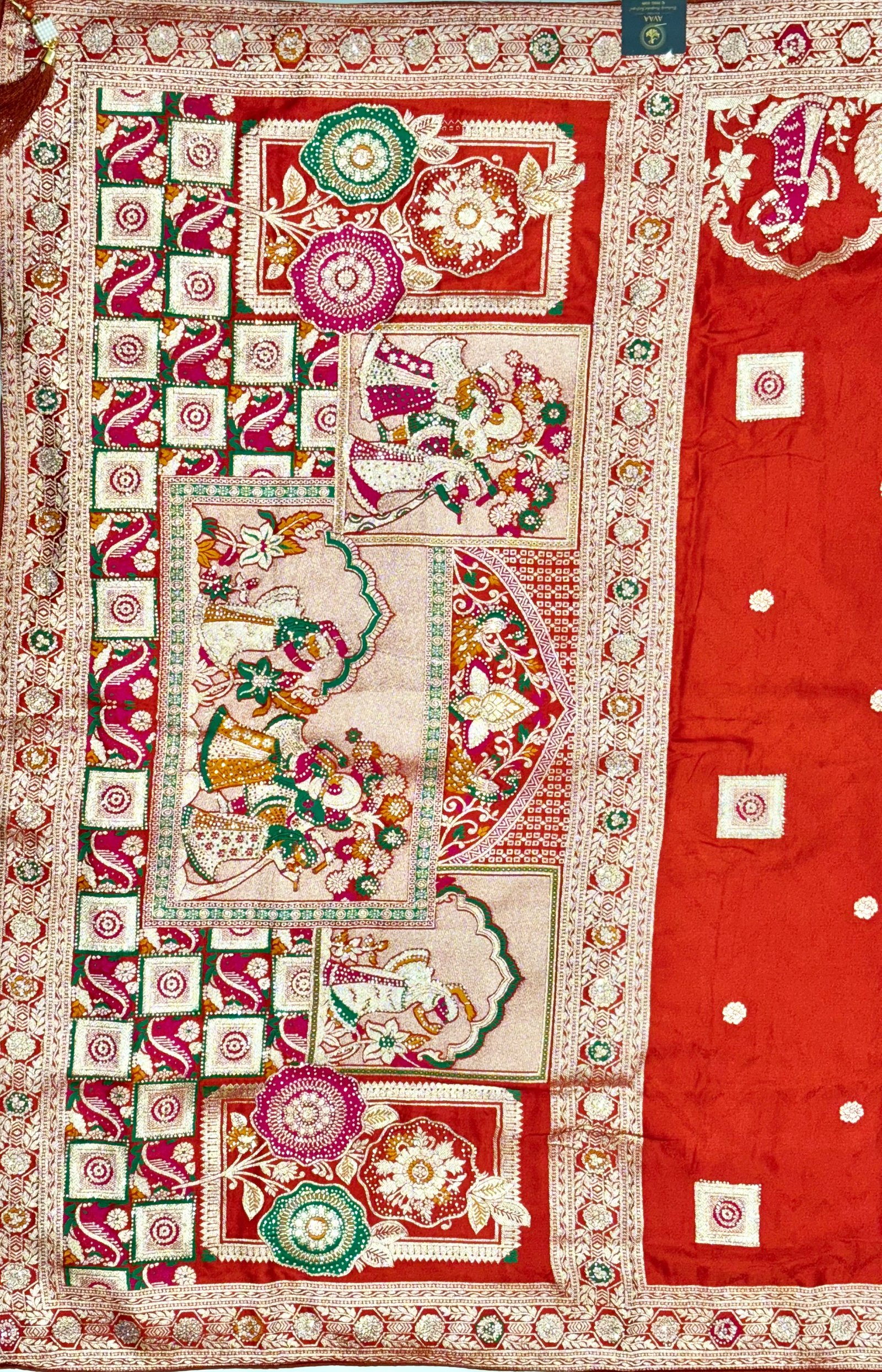 Bridal Satin Silk Saree image 2